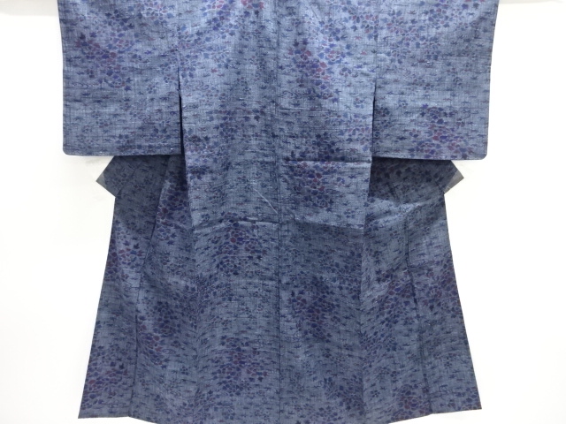 JAPANESE KIMONO / MAWATA OJIYA TSUMUGI / UNUSED / HITOE / WOVEN FLORAL PLANTS